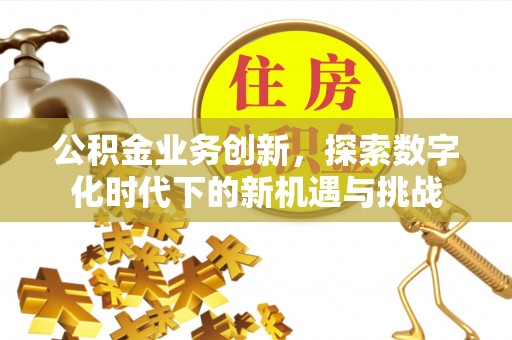 开平公积金业务创新，探索数字化时代下的新机遇与挑战