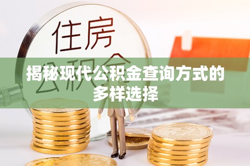 开平揭秘现代公积金查询方式的多样选择