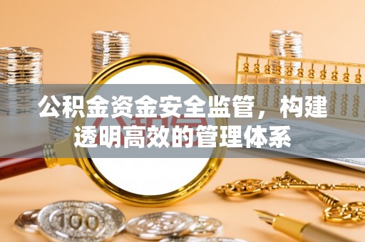 开平公积金资金安全监管，构建透明高效的管理体系