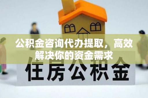 开平公积金咨询代办提取，高效解决你的资金需求