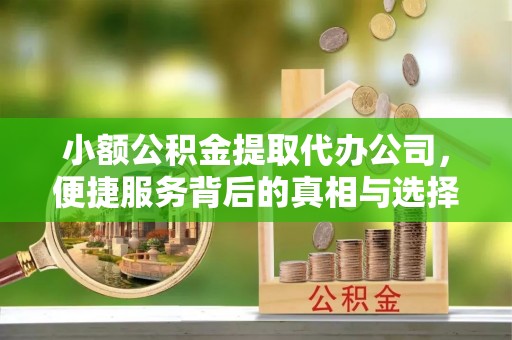 开平小额公积金提取代办公司，便捷服务背后的真相与选择