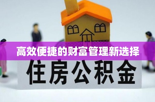开平高效便捷的财富管理新选择