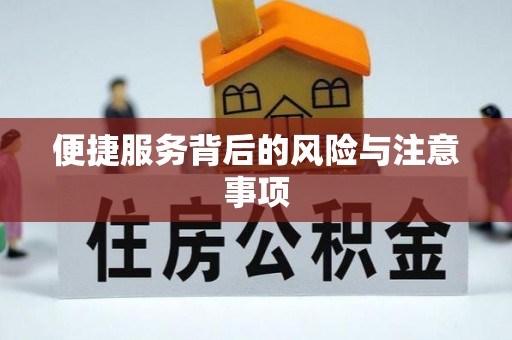 开平便捷服务背后的风险与注意事项